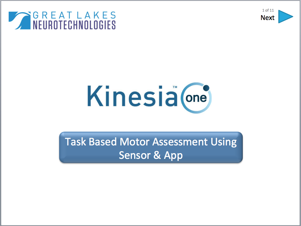 Kinesia ONE Great Lakes NeuroTechnologies